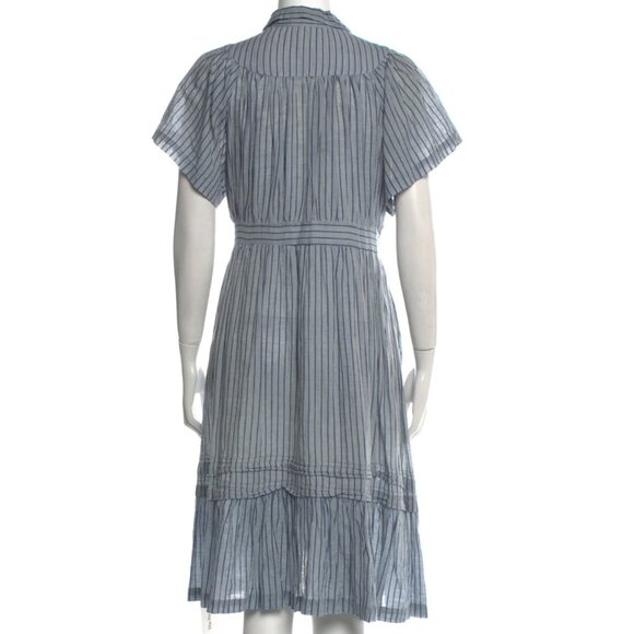 Matta Striped Midi Dress Blue size Small - Picture 4 of 10